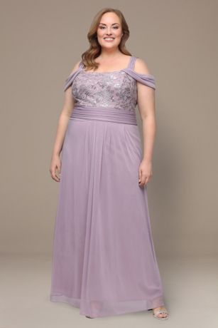 Picture of Cold Shoulder Empire Dress with Gathered Waist
