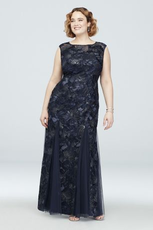 alex evenings soutache gown