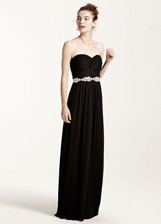 david's bridal black prom dress