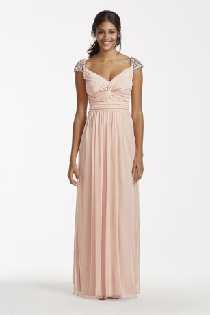 blush cap sleeve dress