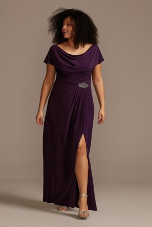 alex evenings cowl neck dress