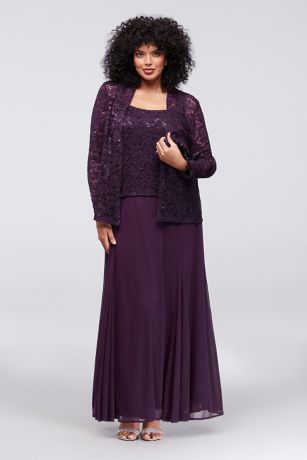 plus size long formal dresses with jackets