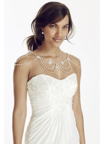 Pearl And Rhinestone Draped Body Jewelry David S Bridal