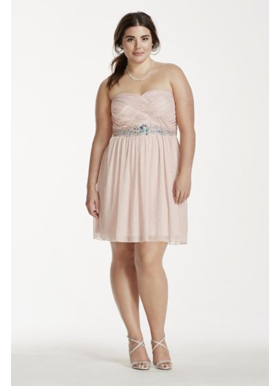 Short A-Line Strapless Cocktail and Party Dress - City Triangles