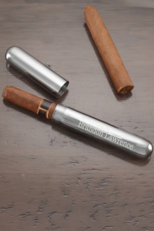 Picture of Large Cigar Tube with Black Velvet Pouch