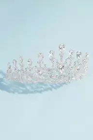 Bliss Designs Pear Crystal Floral Quinceanera Crown