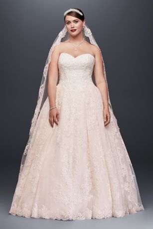 Plus Size Wedding Ball Gown with Lace 