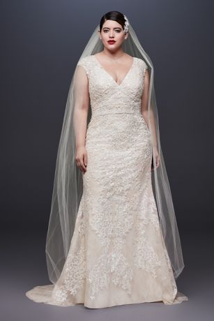 oleg cassini sheath wedding dress