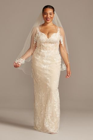 long sleeve wedding dress with overskirt