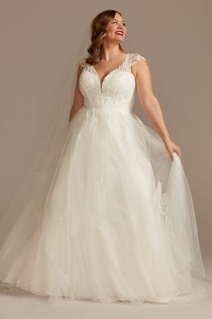 davids bridal plus dresses