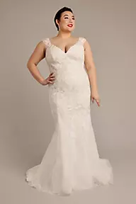 Lace Illusion Tank Mermaid Wedding Dress