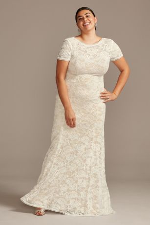 wedding dresses with short sleeves and lace
