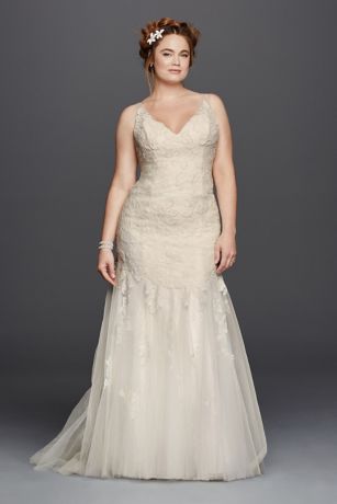 melissa sweet illusion lace mermaid wedding dress