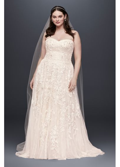 Melissa Sweet Lace A-Line Plus Size Wedding Dress - Davids Bridal