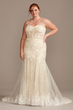 sparkly plus size wedding dress