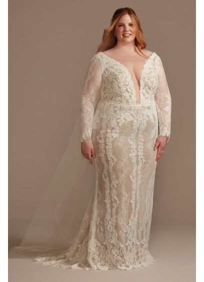 Long Sheath Romantic Wedding Dress - Melissa Sweet