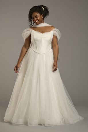 Picture of Taffeta Basque Waist A-Line Wedding Dress