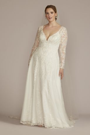 Picture of Lace Applique Tulle Wedding Dress