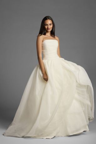 Picture of White by Vera Wang Textured Organza Wedding Dress