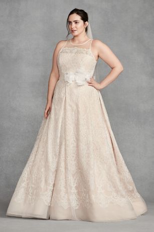 white by vera wang macrame lace wedding dress