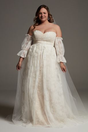 white dress for wedding plus size