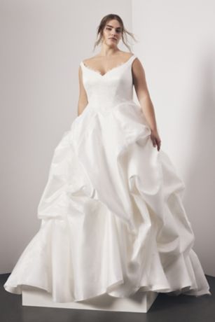 Picture of Satin Tank Ball Gown with Skirt Pickups