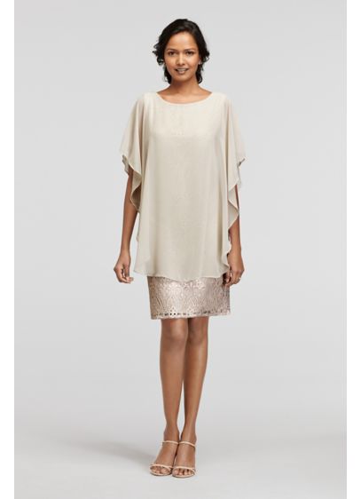 Long Sheath Short Sleeves Cocktail and Party Dress - RM Richards