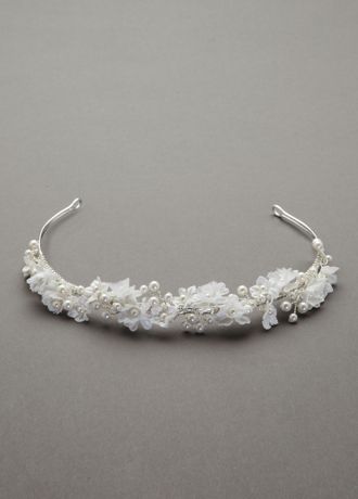 flower girl pearl headband