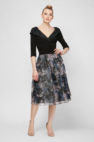 portrait collar cocktail dress