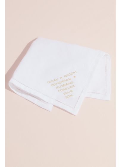 White (Forever Your Son Embroidered Handkerchief)