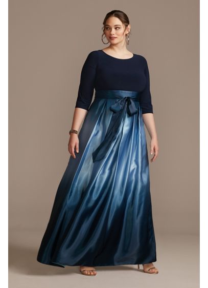 Sweetheart Chiffon One Shoulder Navy Blue Bridesmaid Dress Plus Size Prom Dresses
