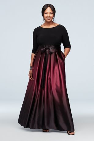 red and black plus size formal dresses