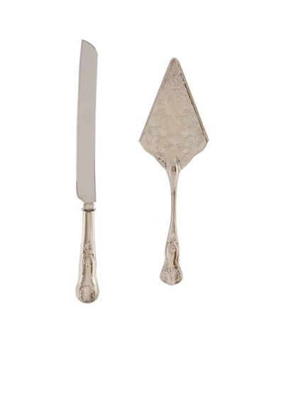 Vintage Inspired Silver Cake Knife And Server David S Bridal