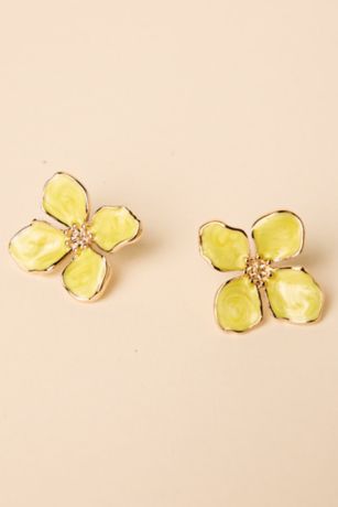 Picture of Enamel Flower Post Earrings