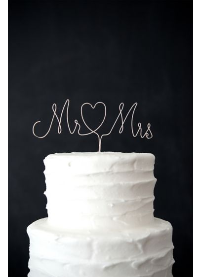 Mr And Mrs Wire Cake Topper David S Bridal