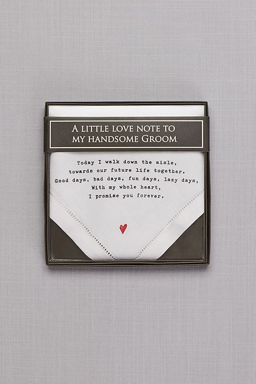 Mud Pie Groom Love Note Handkerchief