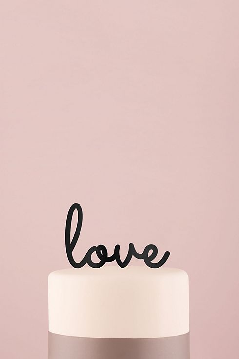 Love Acrylic Cake Topper Image 1