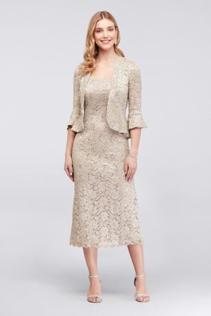 rm richards long lace jacket dress