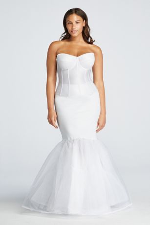 plus size a line bridal slip