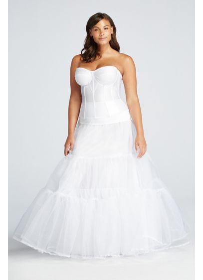 David's Bridal White (Plus Size Ball Gown Silhouette Slip)