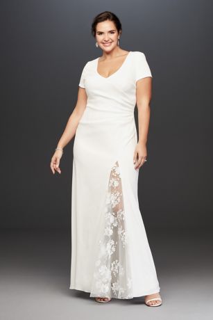 plus size white embroidered dress