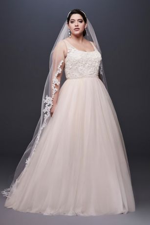 pink wedding dress plus size