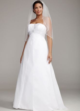 david's bridal satin wedding dress