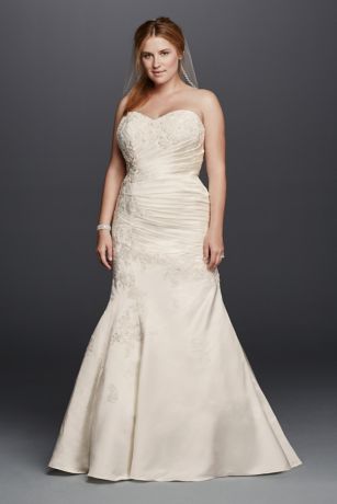 satin trumpet wedding dress