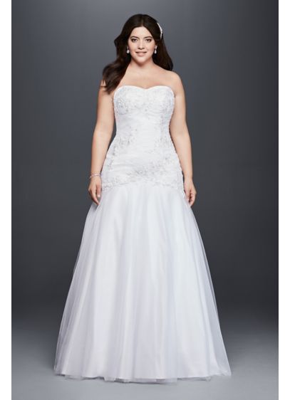 Plus Size Mermaid Wedding Dress with Beaded Lace | David's Bridal