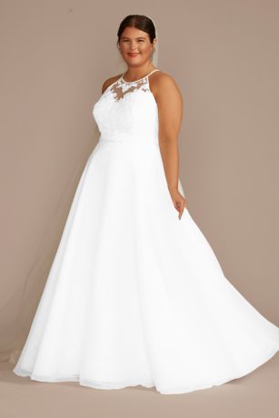 Picture of Embellished Halter Neck A-Line Wedding Dress