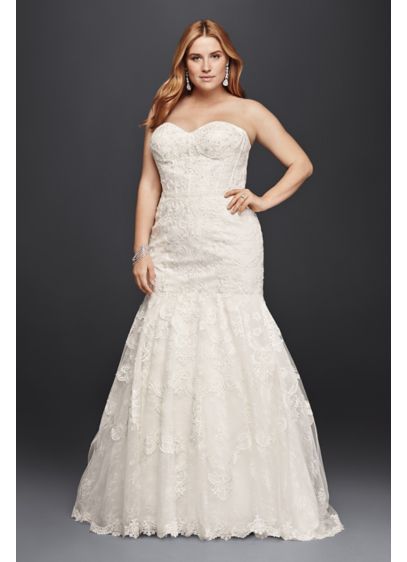 Corset Bodice Mermaid Lace Plus Size Wedding Dress | David's Bridal