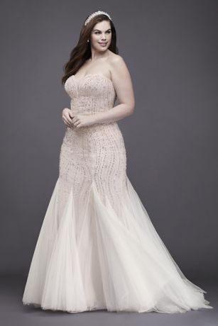 plus size trumpet wedding dress