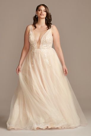 david's bridal sequin wedding dress