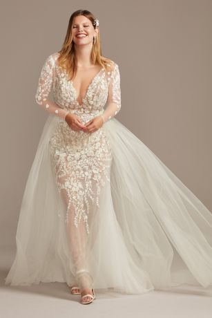 david's bridal full figure wedding dresses